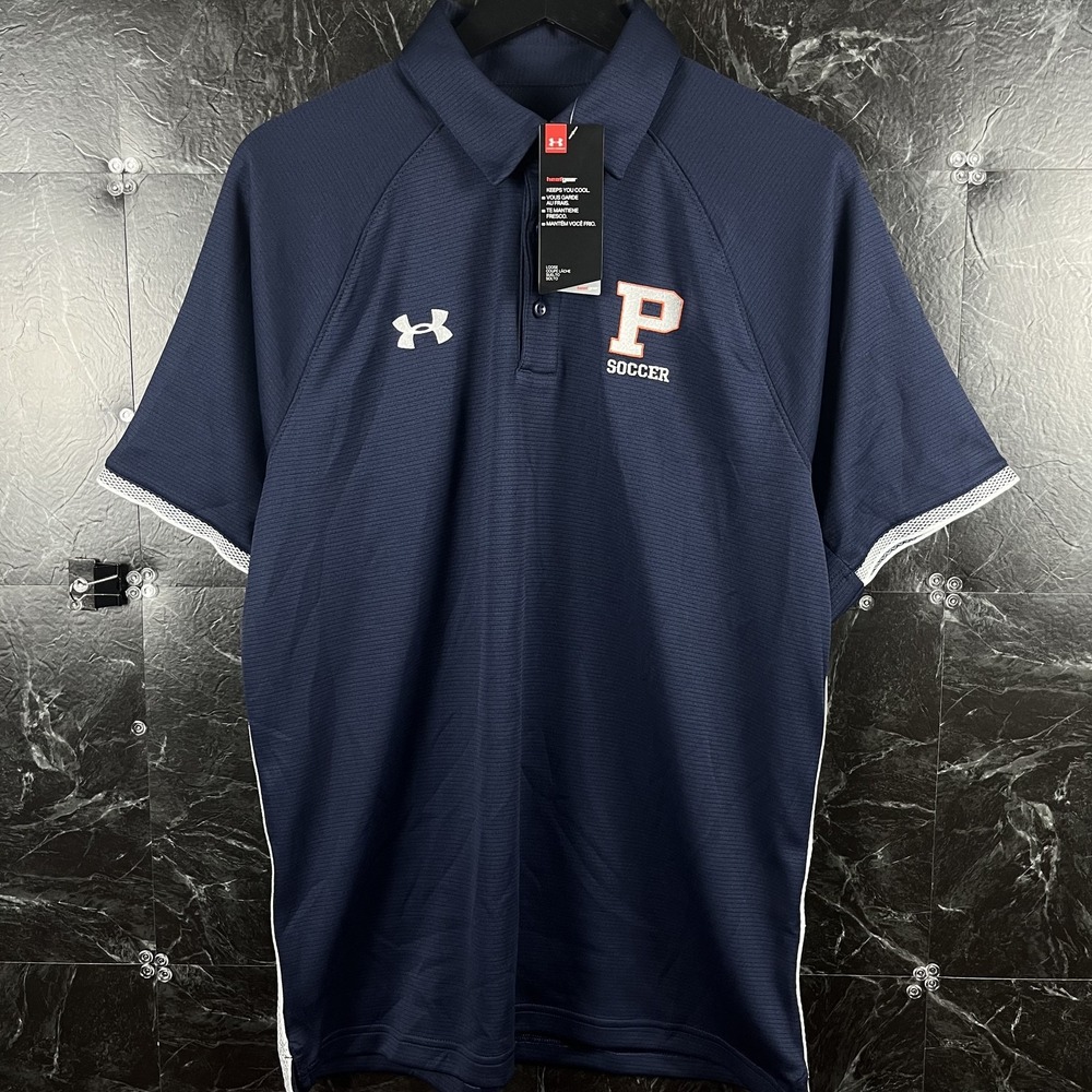 Under Armour Men's Navy HeatGear Polo Shirt Large -New